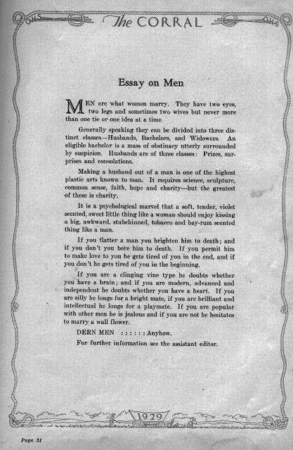 Essay on Men